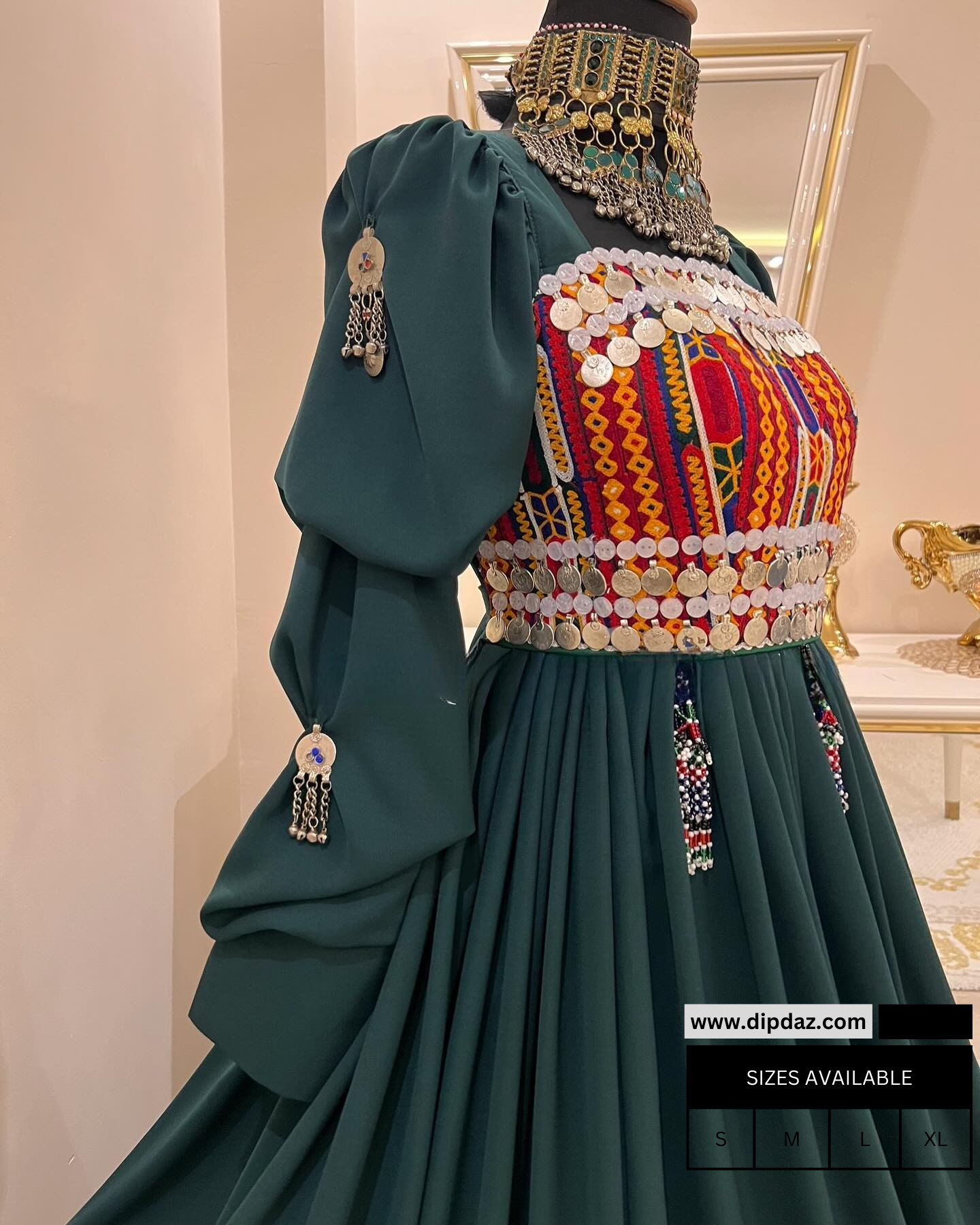 Handmade Afghan Kochi Dress | Custom-Made Traditional Afghan Attire | Embroidered Kochi Dress for Women | Cultural Afghan Wear | Unique Festive Outfit blue (Copy)