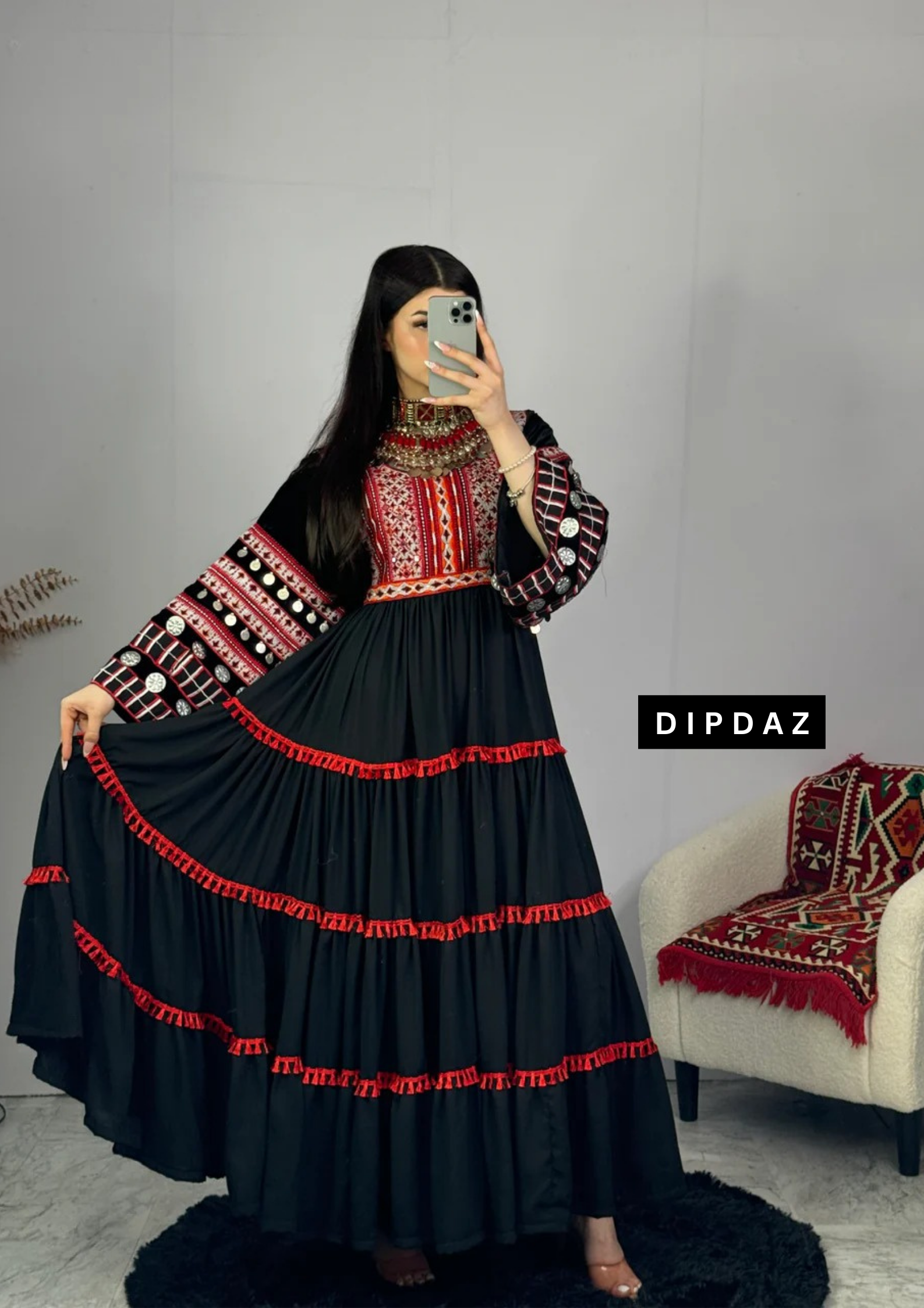 Discover the Afghan Luxury Event Dress Collection at Dipdaz