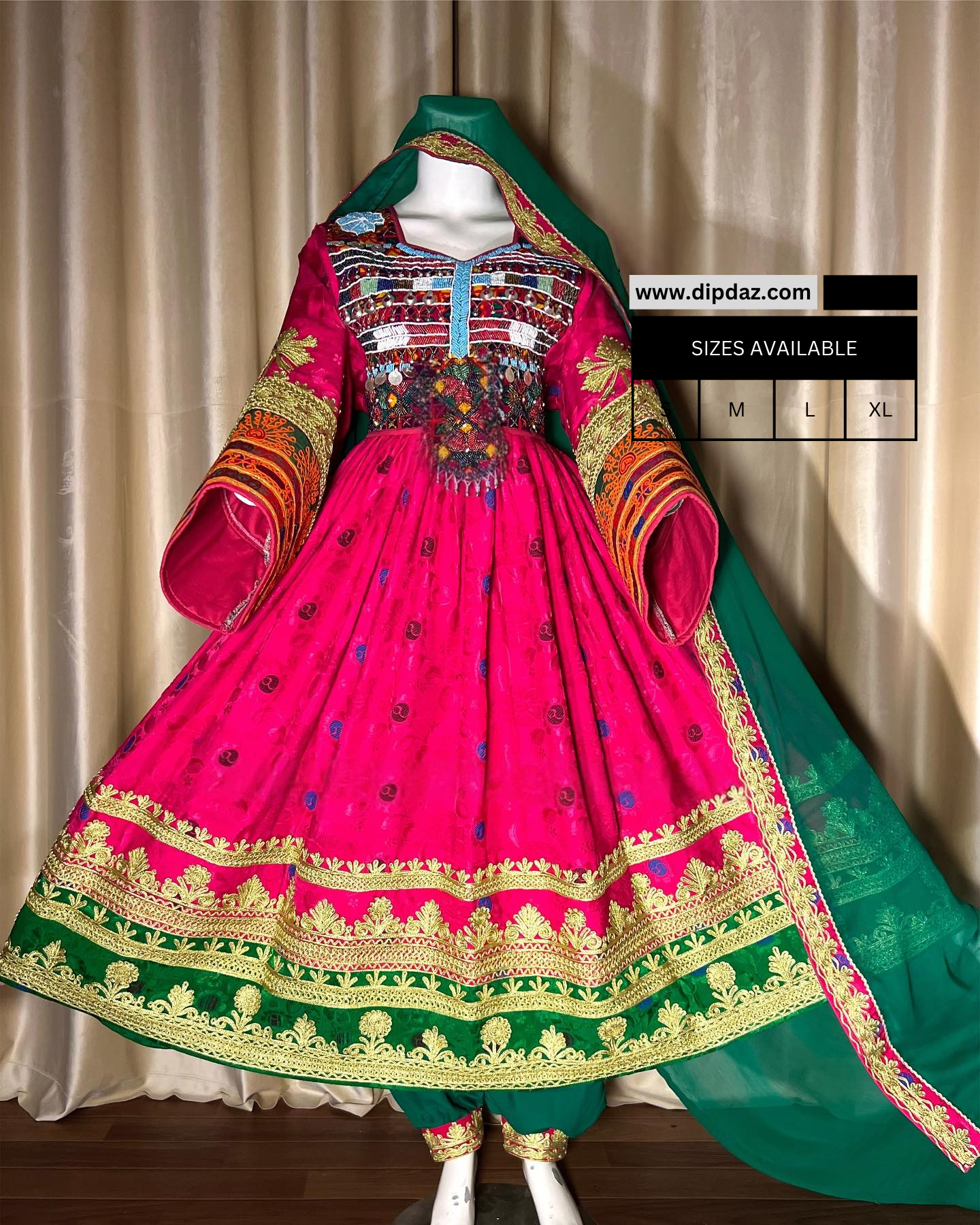 Handmade Afghan Kochi Dress | Custom-Made Traditional Afghan Attire | Embroidered Kochi Dress for Women | Cultural Afghan Wear | Unique Festive Outfit pink