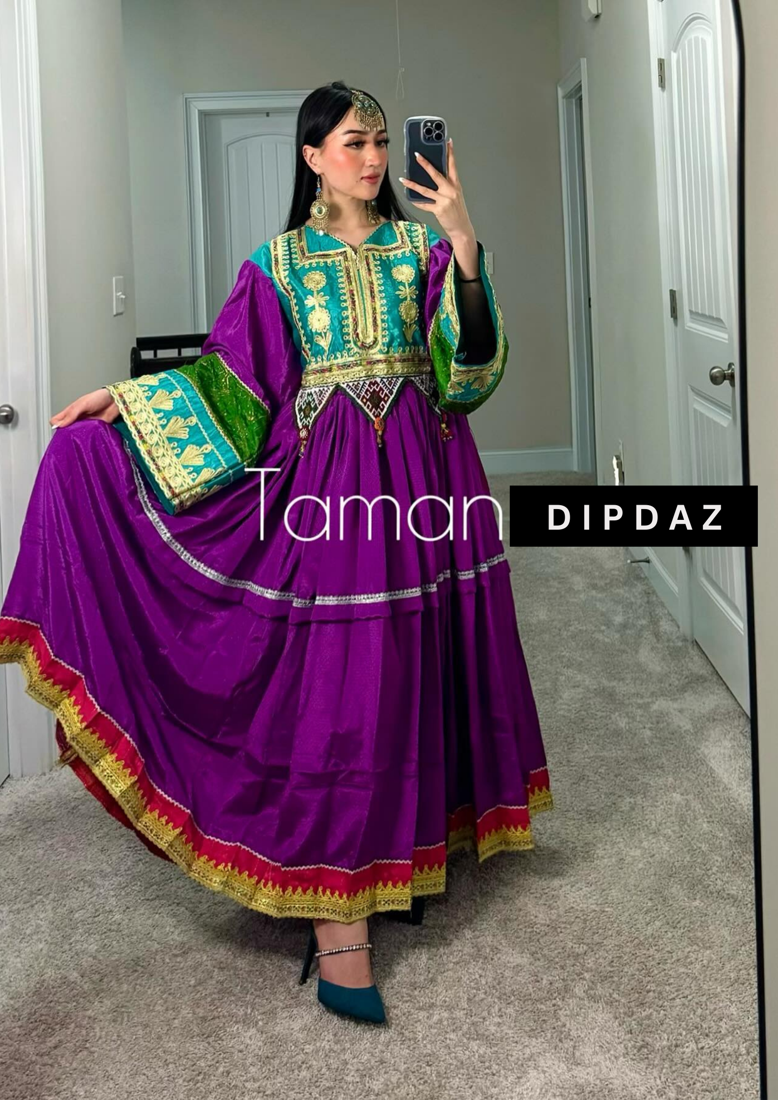 Hand crafted Afghan Gand Party Dresses at DIPDAZ SETS