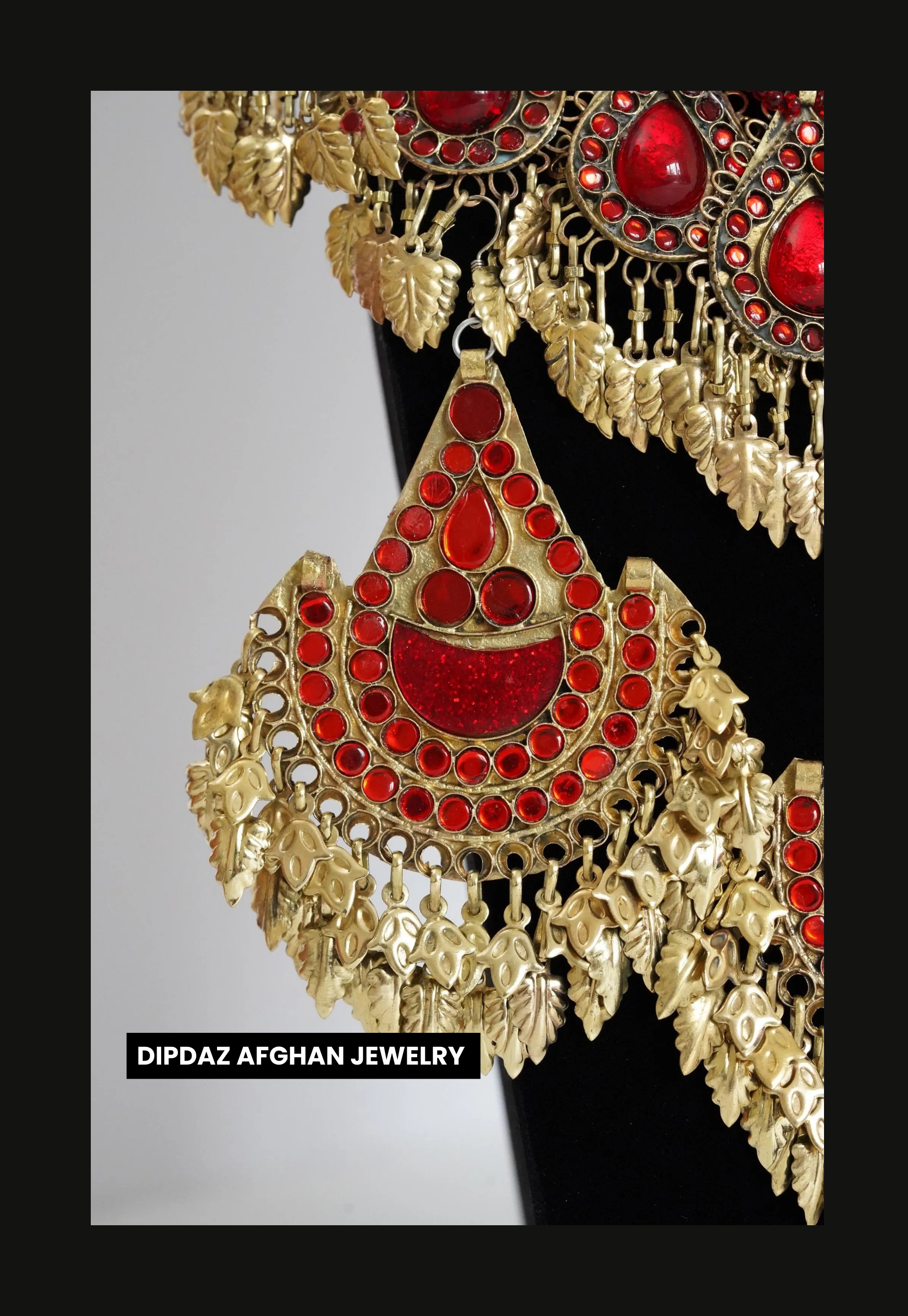 Handmade Afghan Jewelry | Traditional Ethnic Jewelry with Intricate Embroidery and Gemstones | Afghan Tribal Necklace, Earrings, and Bracelets | Unique Cultural Accessories