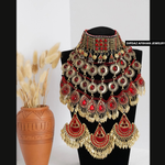 Handmade Afghan Jewelry | Traditional Ethnic Jewelry with Intricate Embroidery and Gemstones | Afghan Tribal Necklace, Earrings, and Bracelets | Unique Cultural Accessories