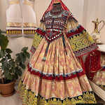 Handmade Afghan Bridal Kochi Dress | Custom-Made Traditional Afghan Wedding Gown | Embroidered Bridal Attire | Cultural Afghan Bridal Wear | Elegant Kochi Wedding Dress