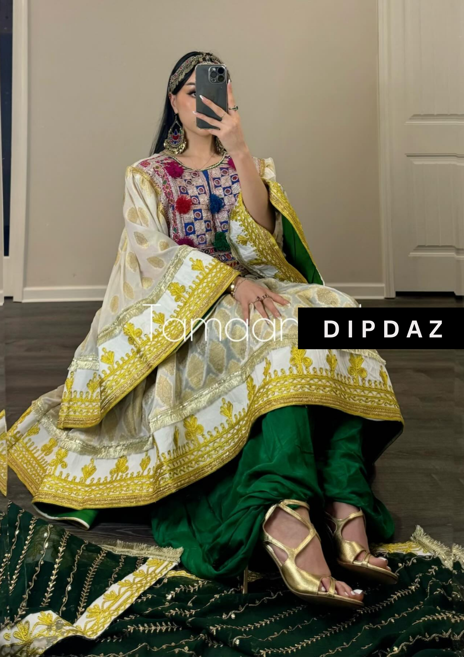 Hand crafted Afghan Gand Party Dresses at DIPDAZ SETS