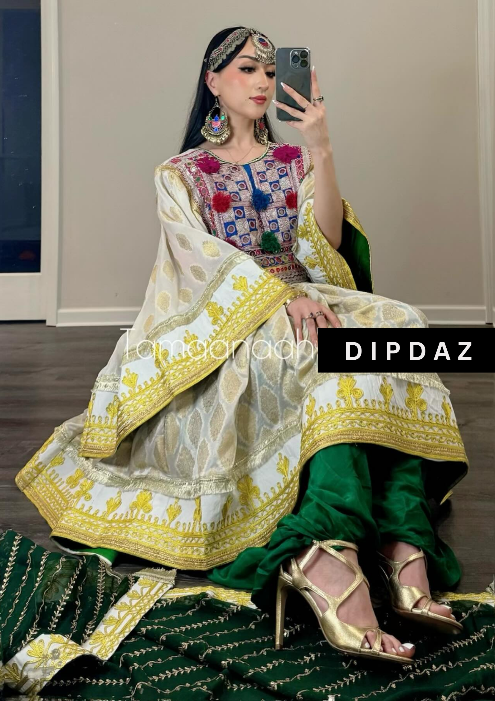 Hand crafted Afghan Gand Party Dresses at DIPDAZ SETS