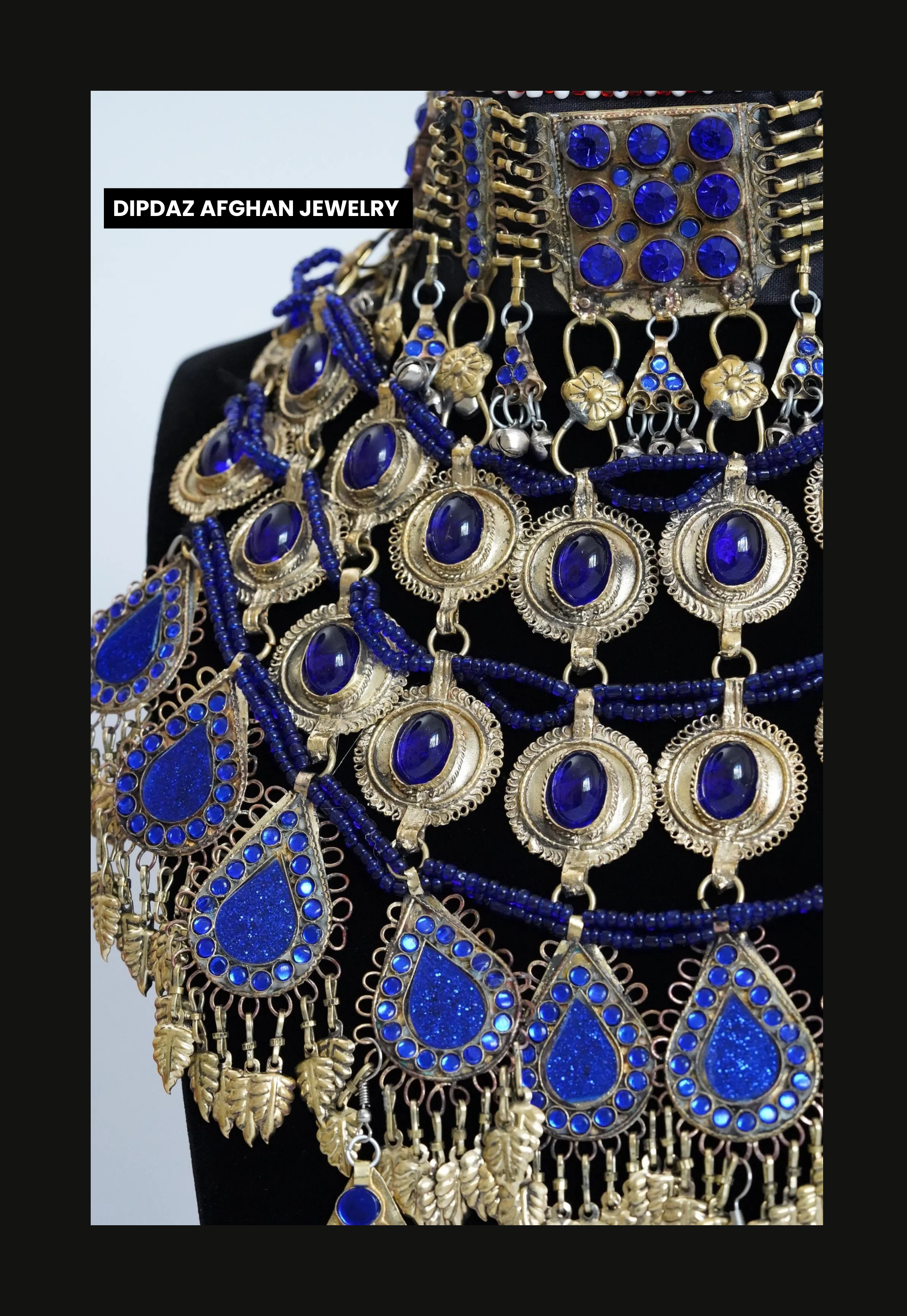 Handmade Afghan Jewelry | Traditional Ethnic Jewelry with Intricate Embroidery and Gemstones | Afghan Tribal Necklace, Earrings, and Bracelets | Unique Cultural Accessories