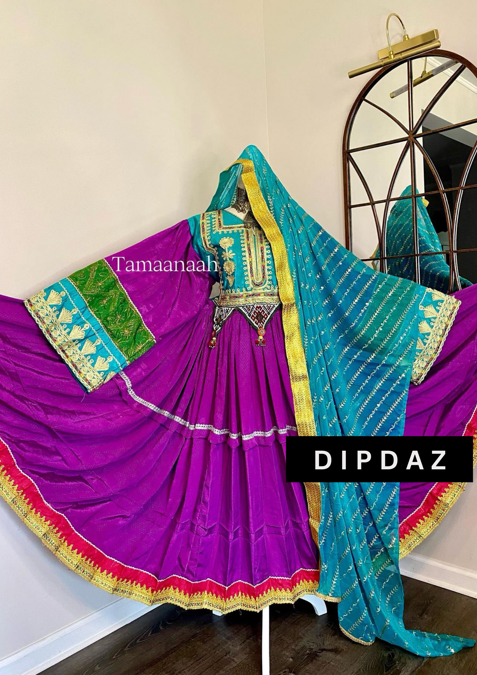 Hand crafted Afghan Gand Party Dresses at DIPDAZ SETS