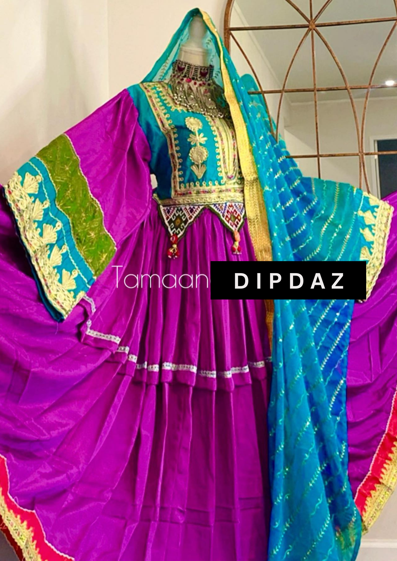 Hand crafted Afghan Gand Party Dresses at DIPDAZ SETS