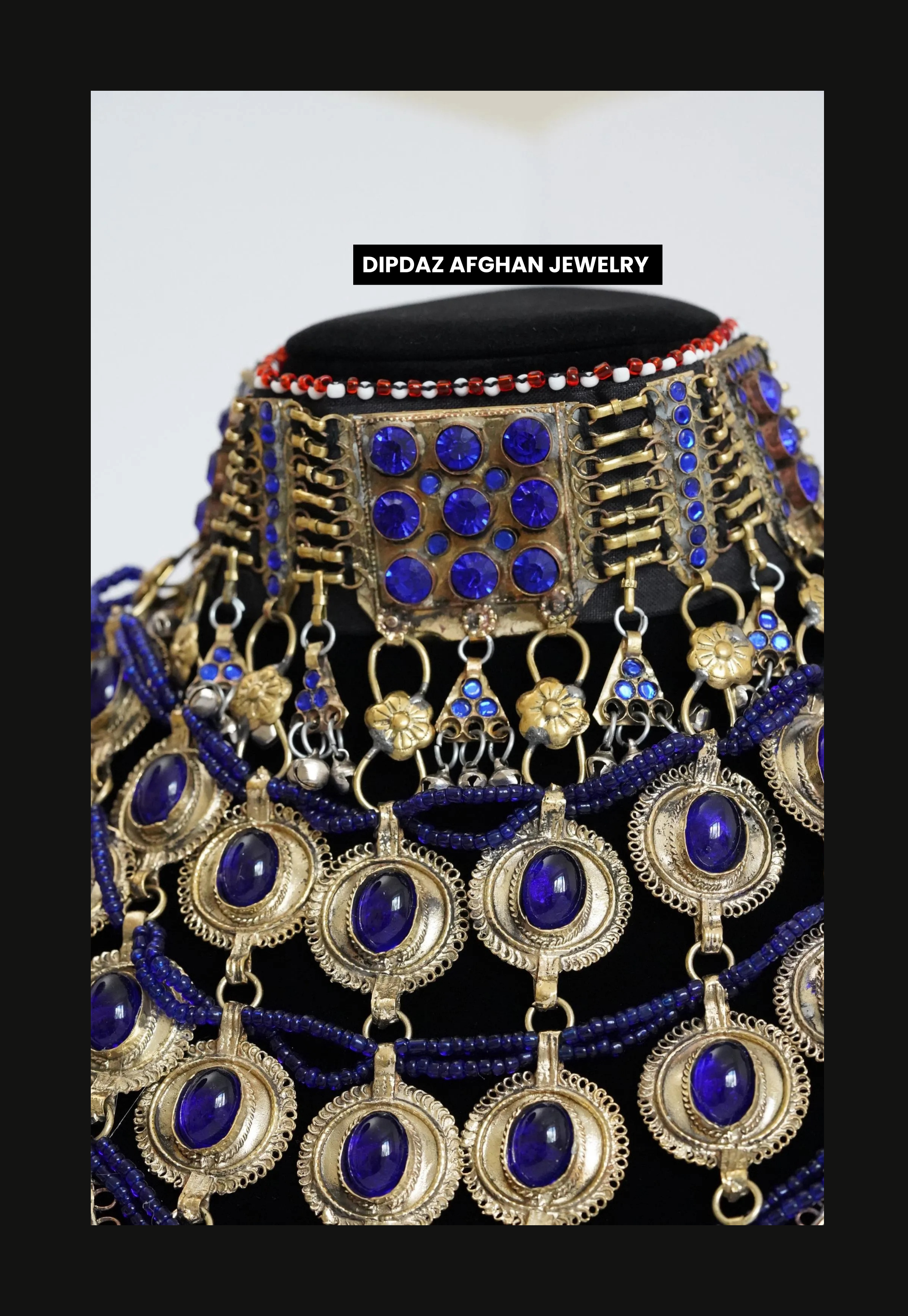 Handmade Afghan Jewelry | Traditional Ethnic Jewelry with Intricate Embroidery and Gemstones | Afghan Tribal Necklace, Earrings, and Bracelets | Unique Cultural Accessories