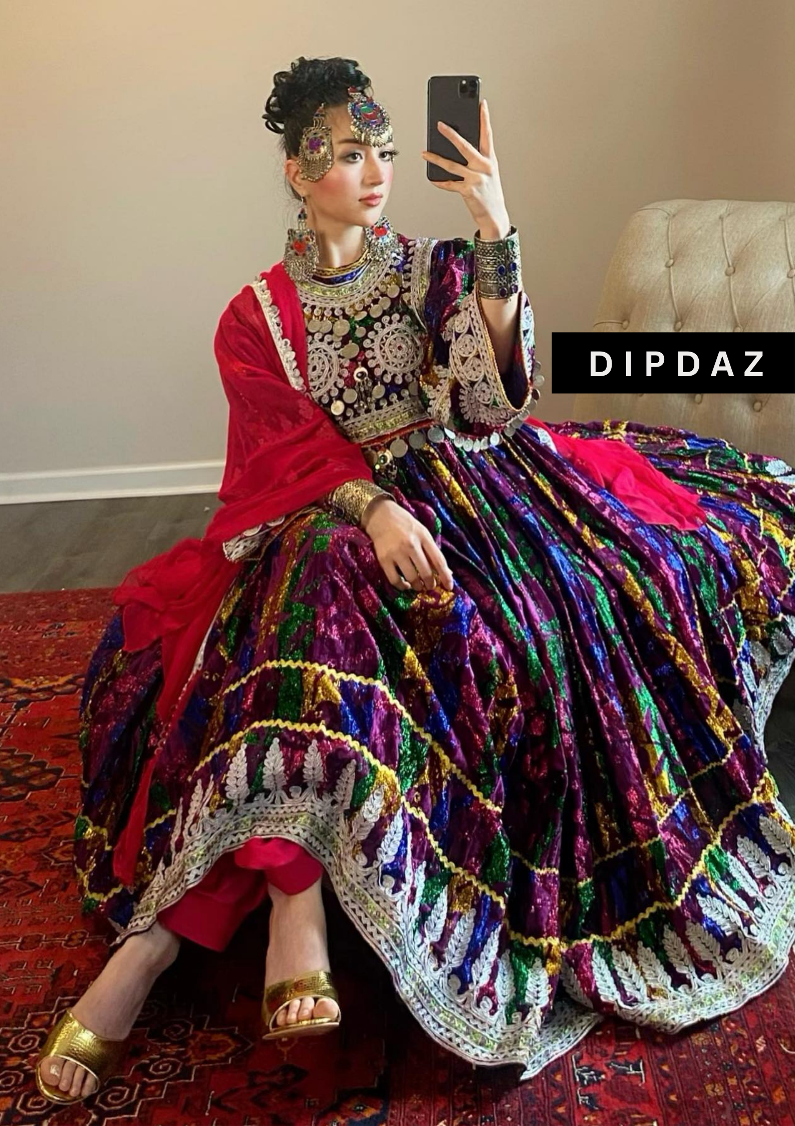 Hand crafted Afghan Gand Party Dresses at DIPDAZ SETS