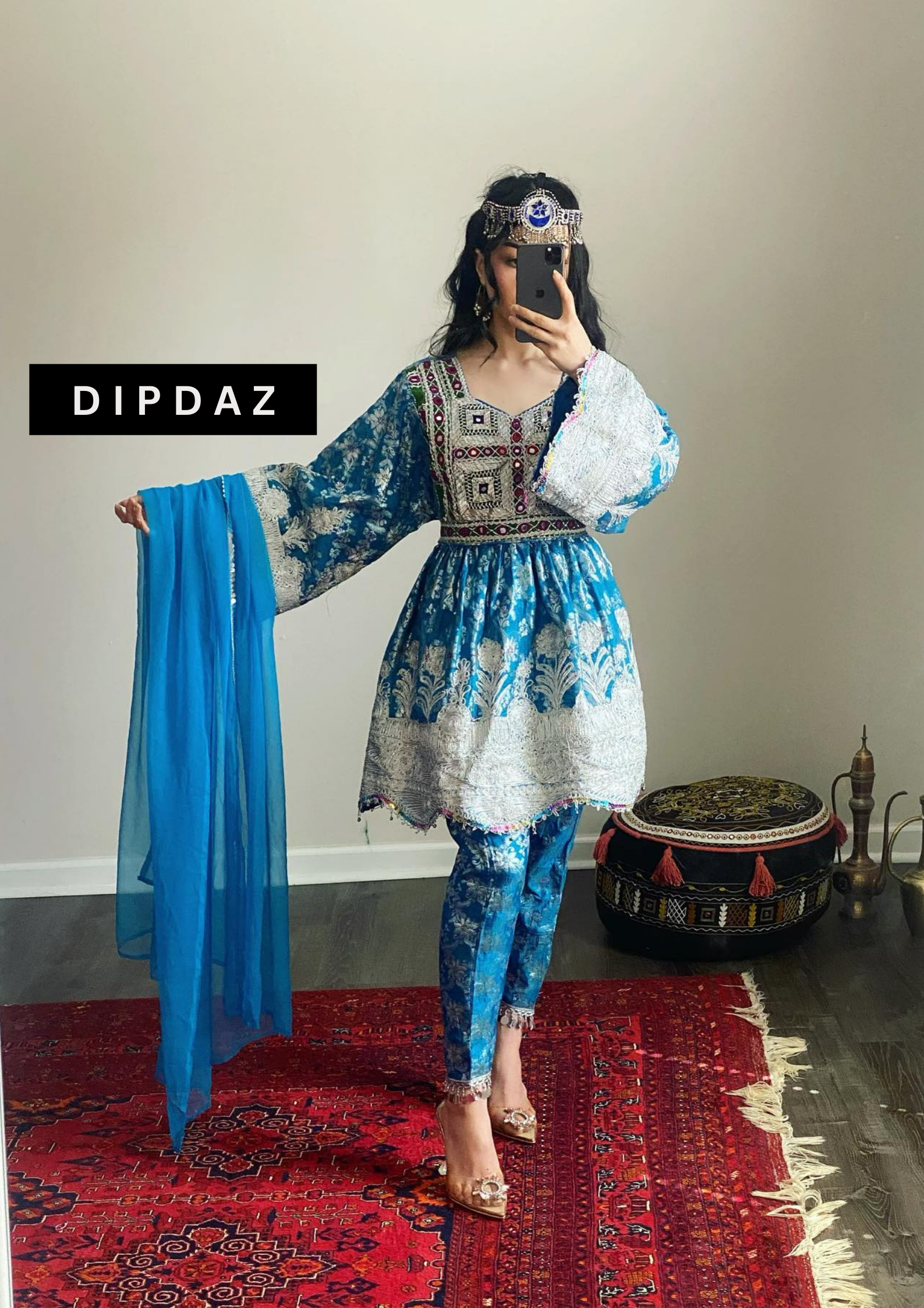 Hand crafted Afghan Gand Party Dresses at DIPDAZ SETS