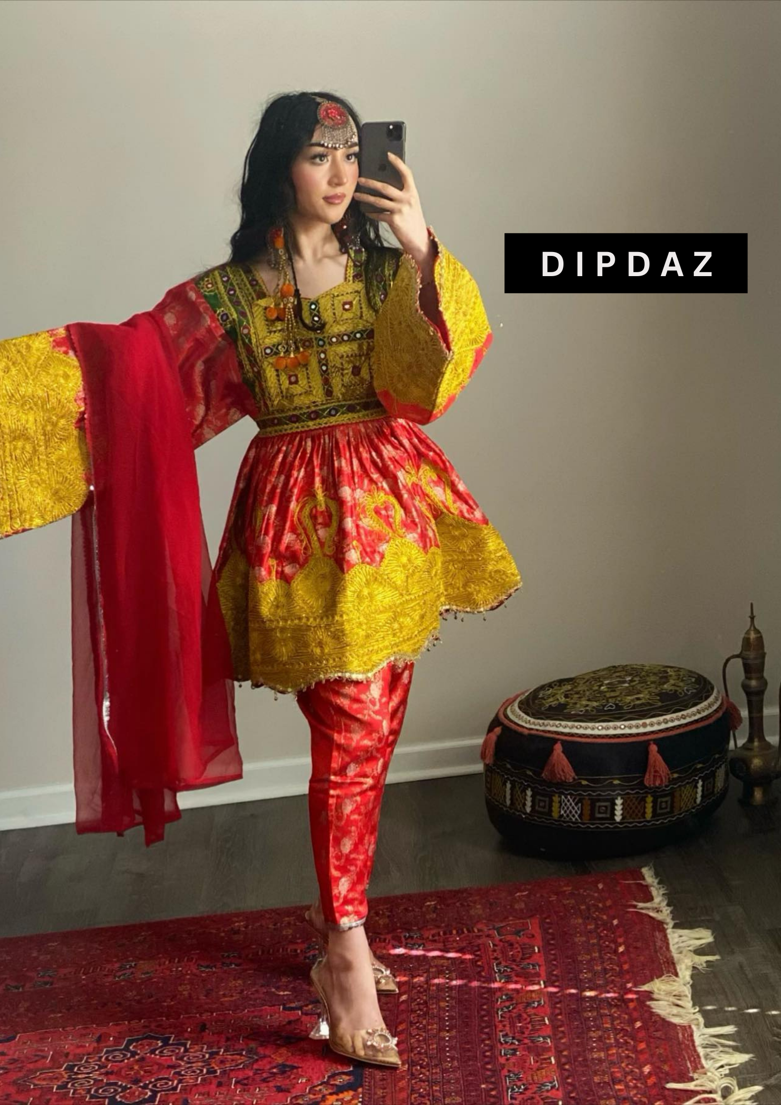 Hand crafted Afghan Gand Party Dresses at DIPDAZ SETS