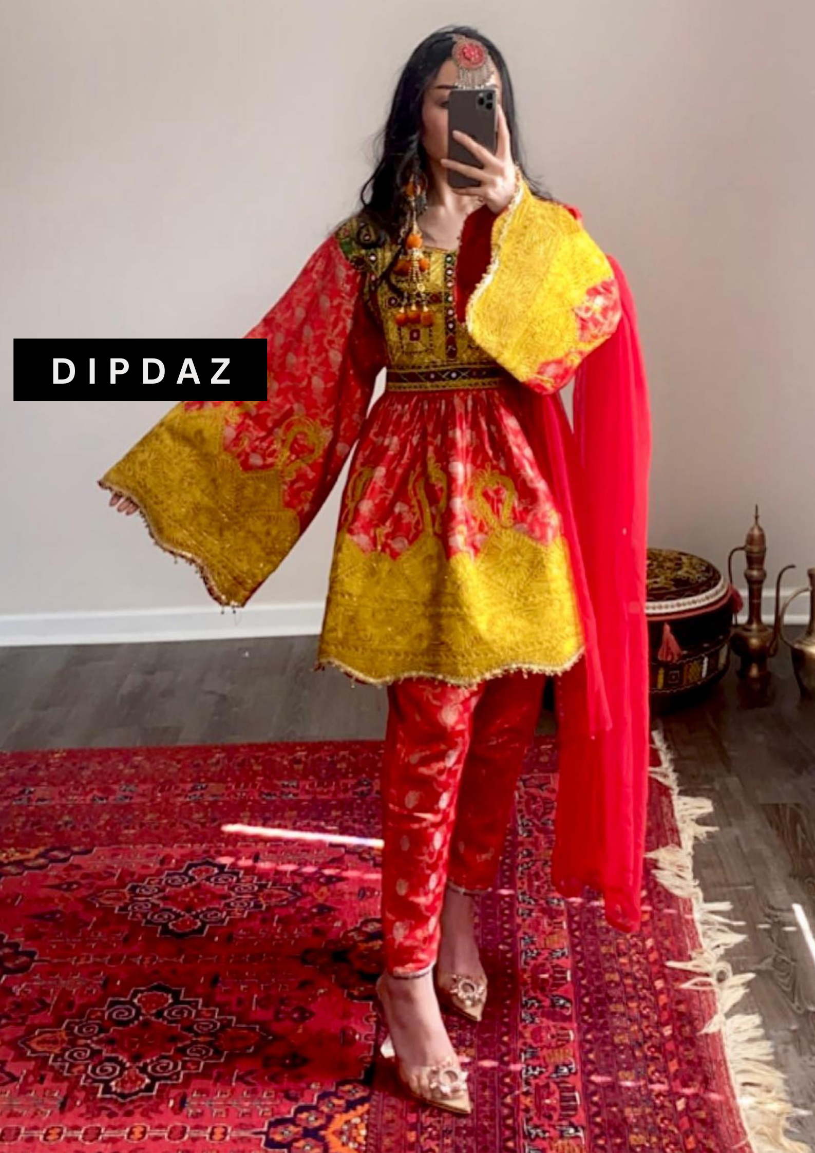 Hand crafted Afghan Gand Party Dresses at DIPDAZ SETS