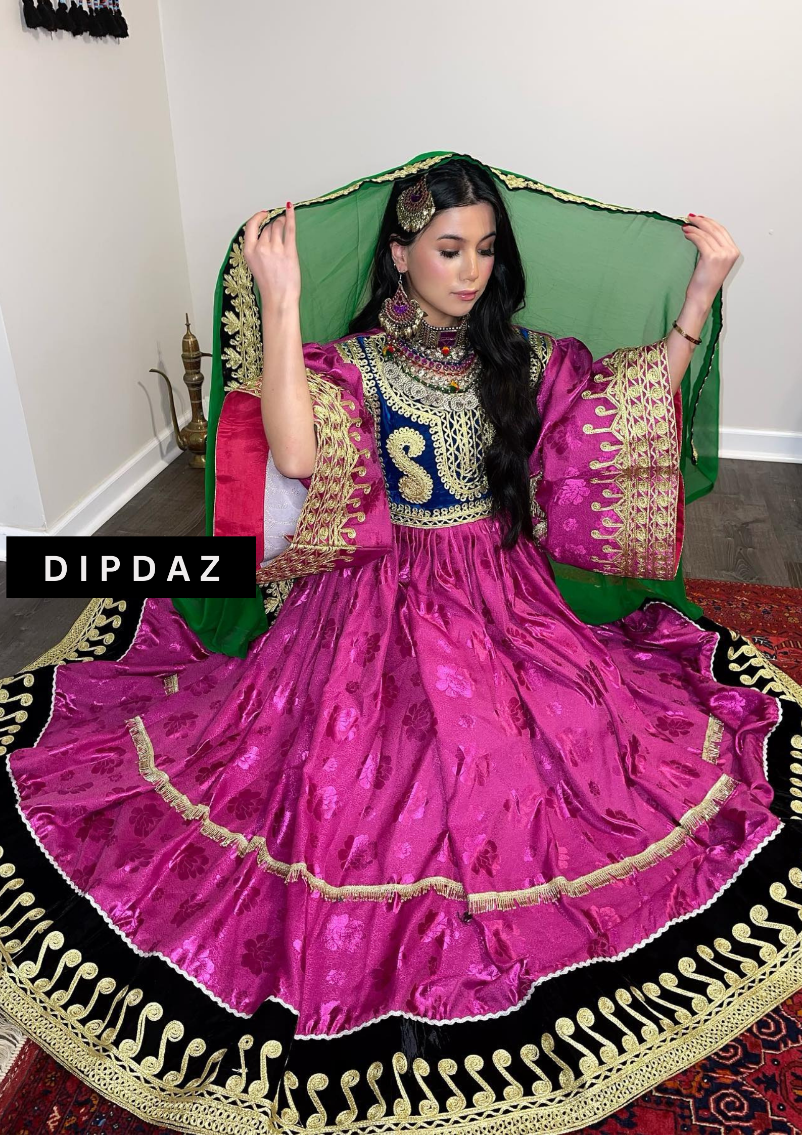 Hand crafted Afghan Gand Party Dresses at DIPDAZ SETS