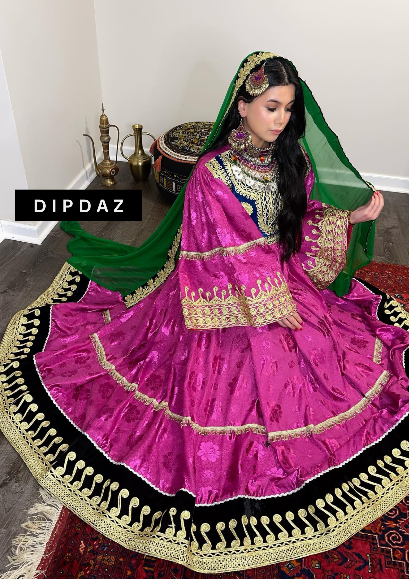 Hand crafted Afghan Gand Party Dresses at DIPDAZ SETS