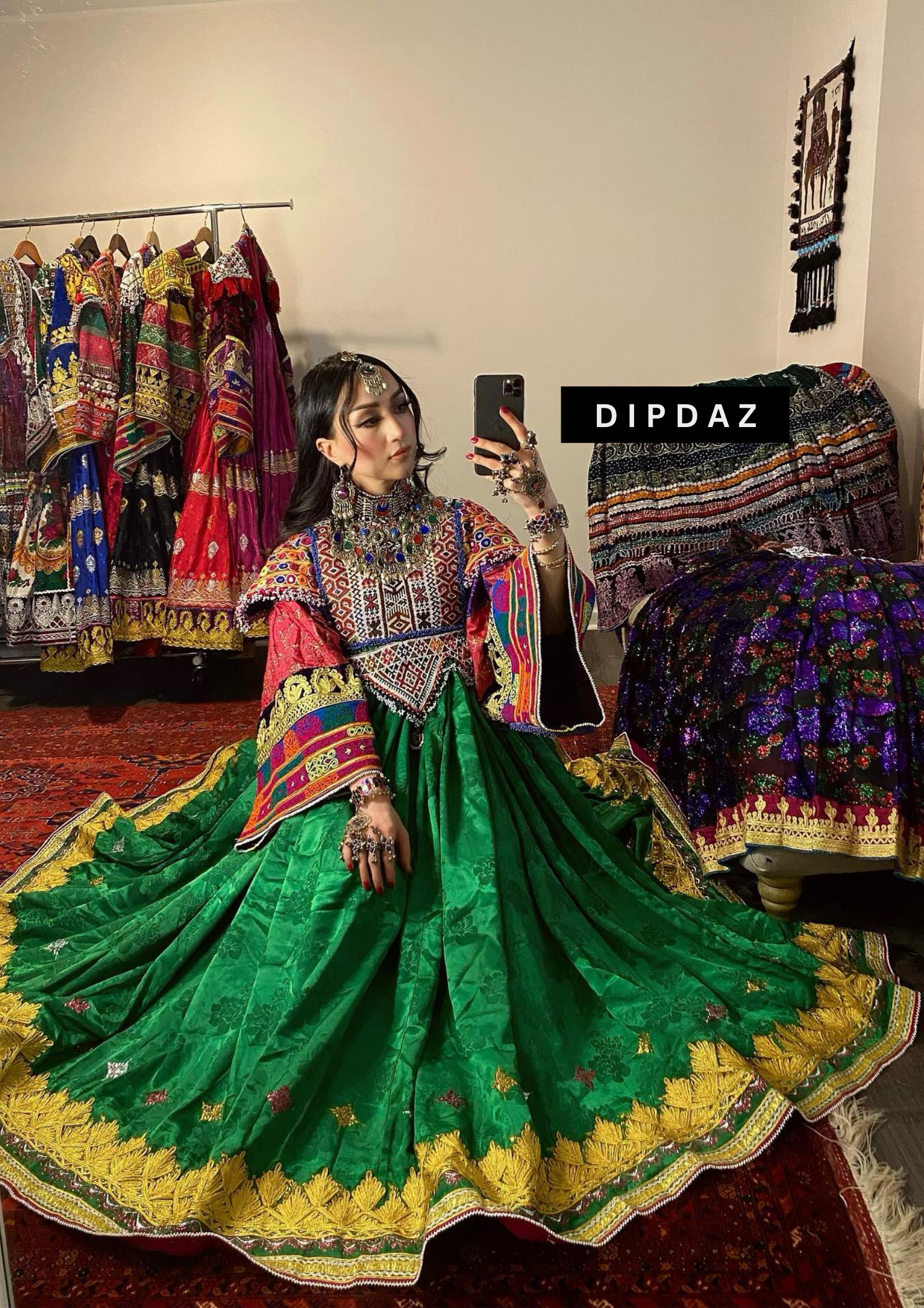 Hand crafted Afghan Gand Party Dresses at DIPDAZ SETS