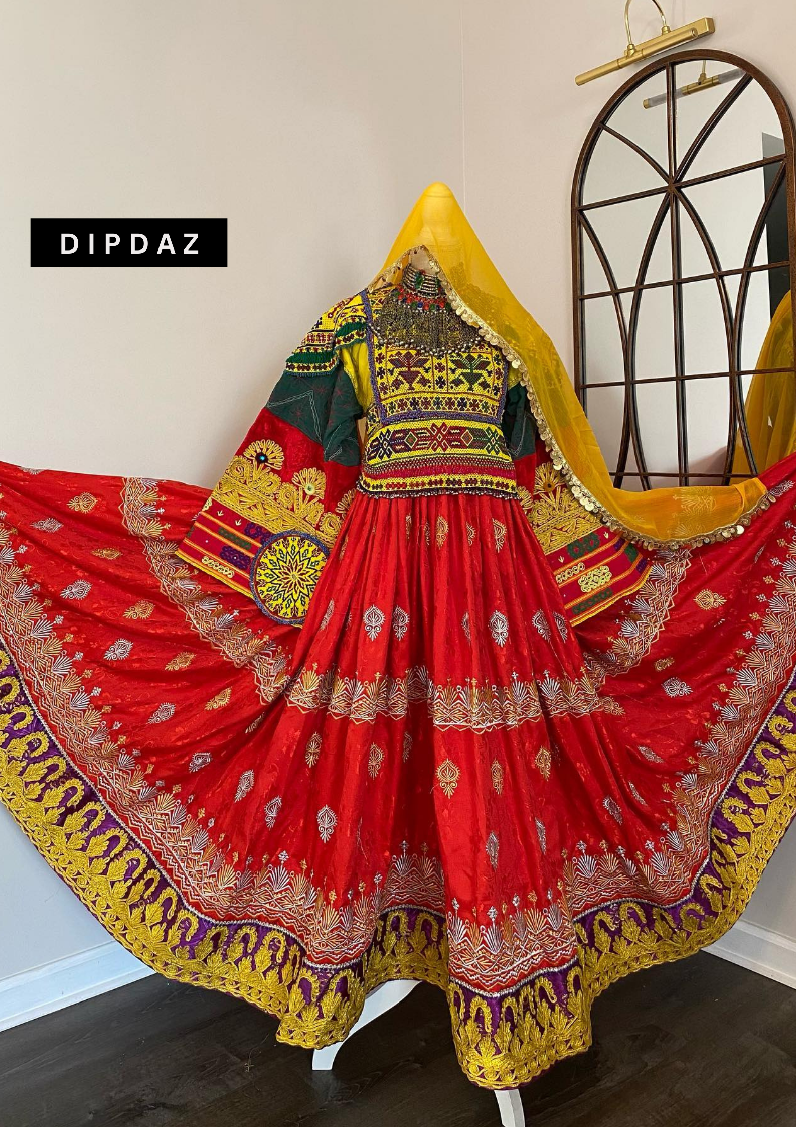 Hand crafted Afghan Gand Party Dresses at DIPDAZ SETS