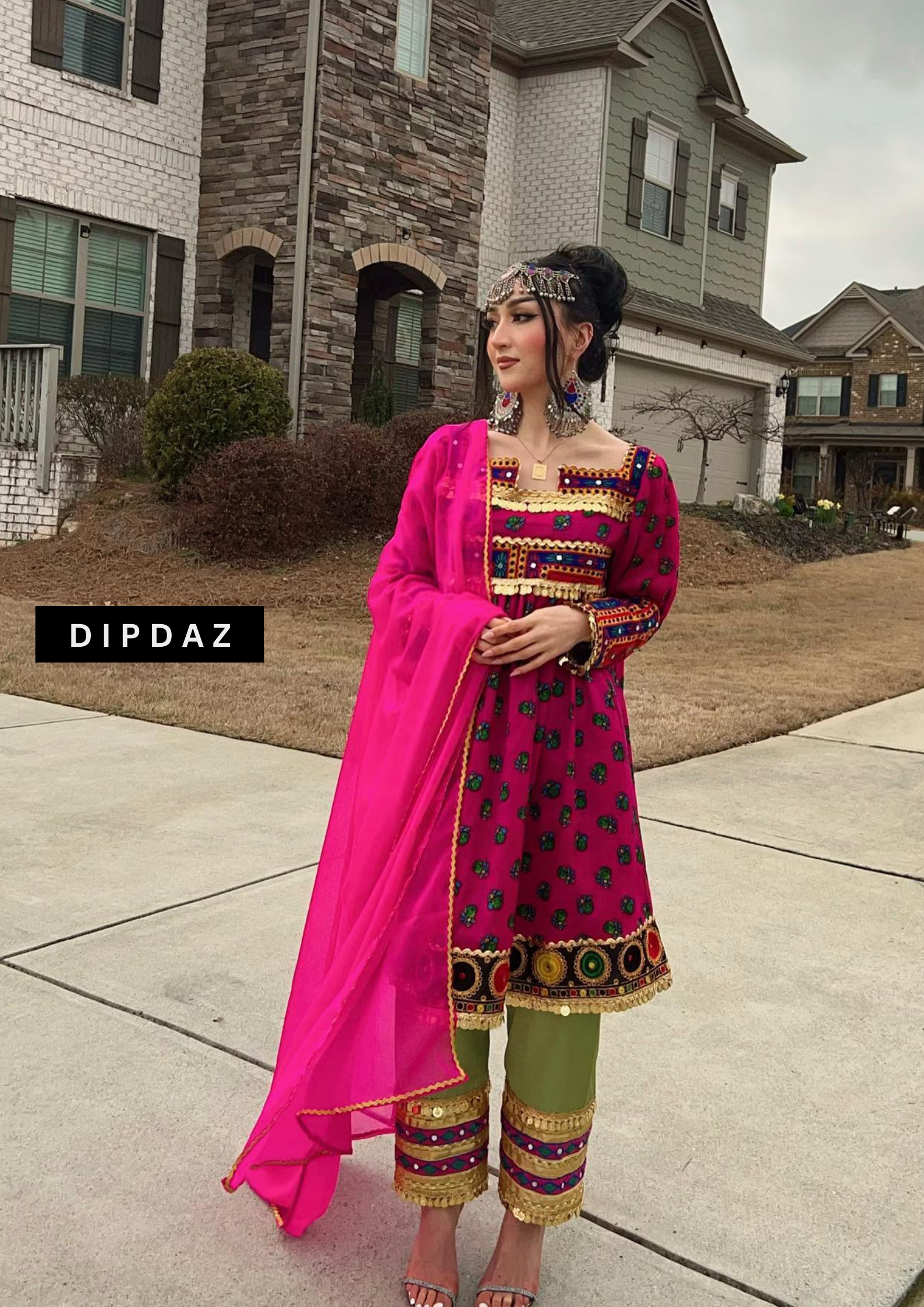 Hand crafted Afghan Gand Party Dresses at DIPDAZ SETS