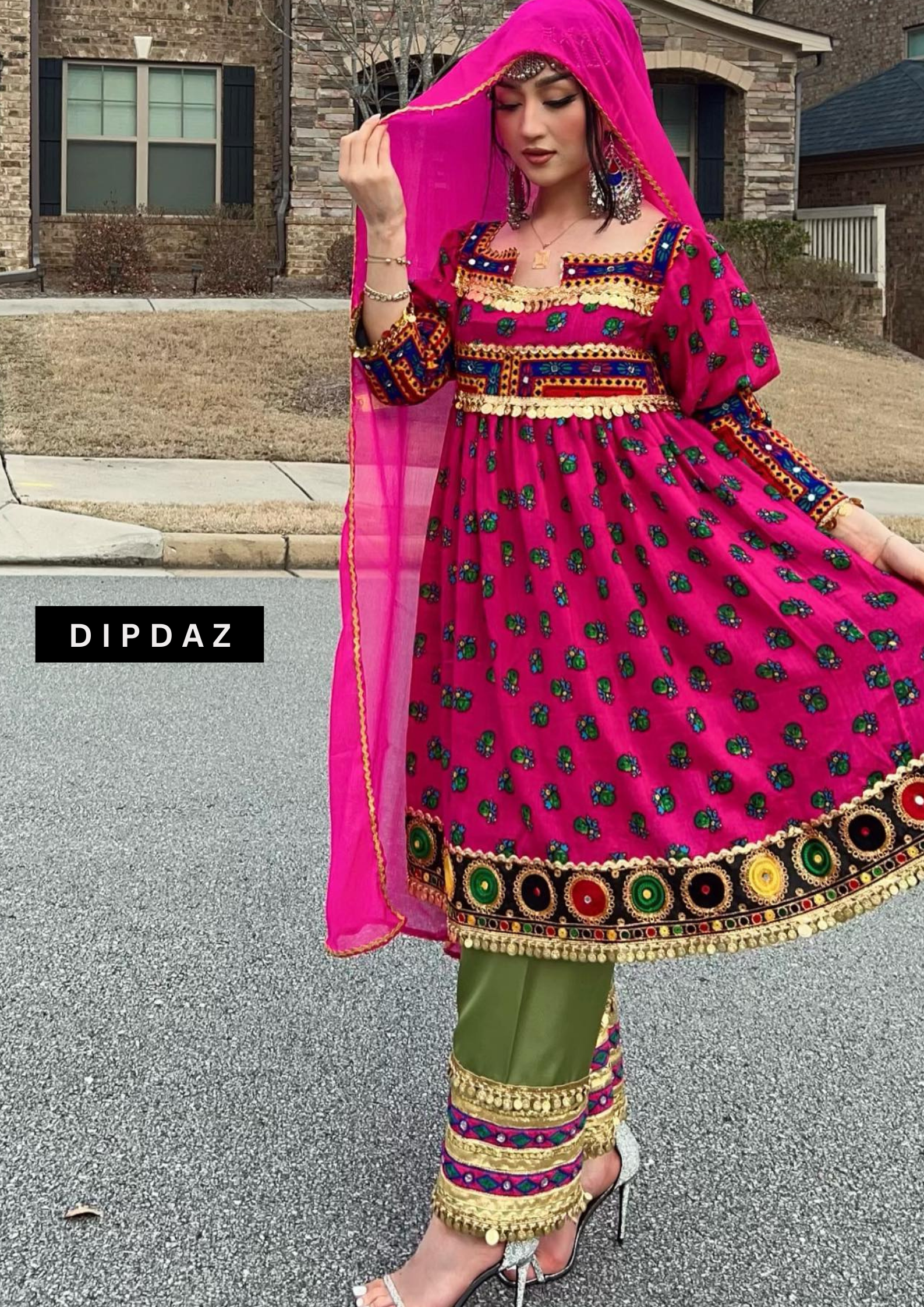 Hand crafted Afghan Gand Party Dresses at DIPDAZ SETS