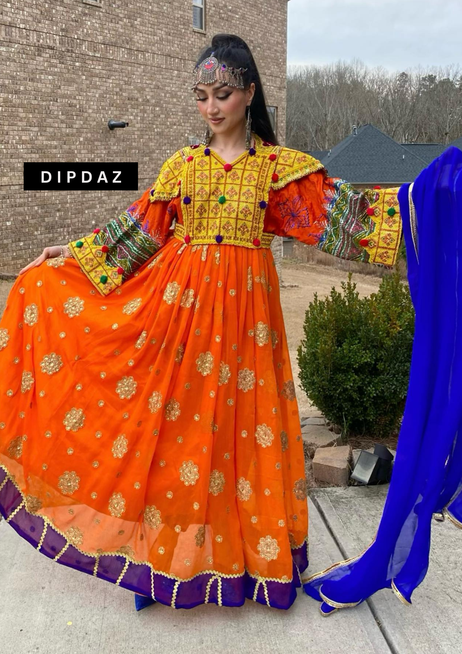 Hand crafted Afghan Gand Party Dresses at DIPDAZ SETS