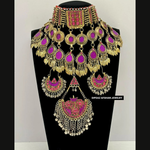 Handmade Afghan Jewelry | Traditional Ethnic Jewelry with Intricate Embroidery and Gemstones | Afghan Tribal Necklace, Earrings, and Bracelets | Unique Cultural Accessories