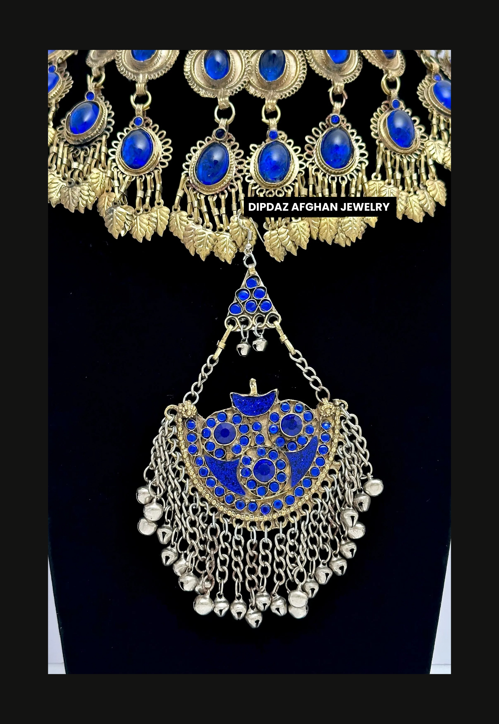 Handmade Afghan Jewelry | Traditional Ethnic Jewelry with Intricate Embroidery and Gemstones | Afghan Tribal Necklace, Earrings, and Bracelets | Unique Cultural Accessories