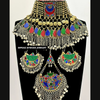 Handmade Afghan Jewelry | Traditional Ethnic Jewelry with Intricate Embroidery and Gemstones | Afghan Tribal Necklace, Earrings, and Bracelets | Unique Cultural Accessories